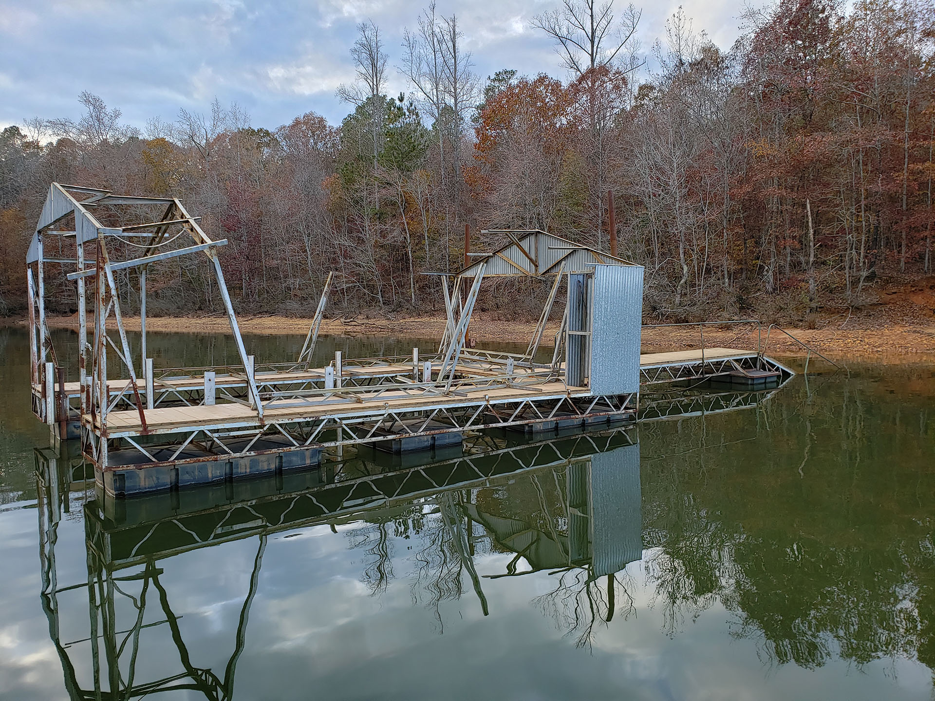 Dilapidated and dock that was left behind