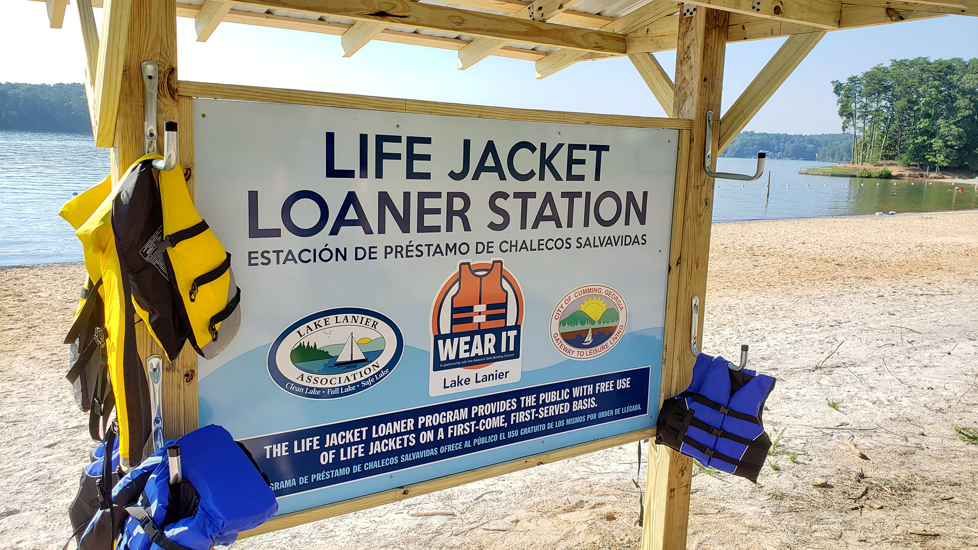 Life Jacket Loaner Station Sign