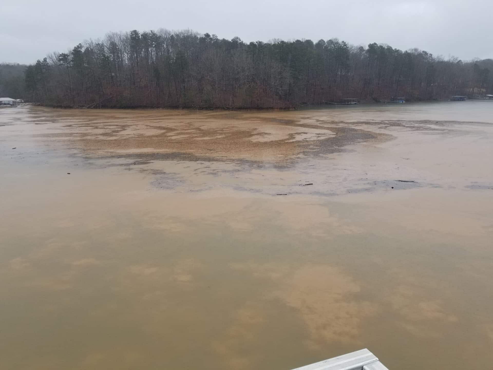 Muddy patch at Lake Lanier