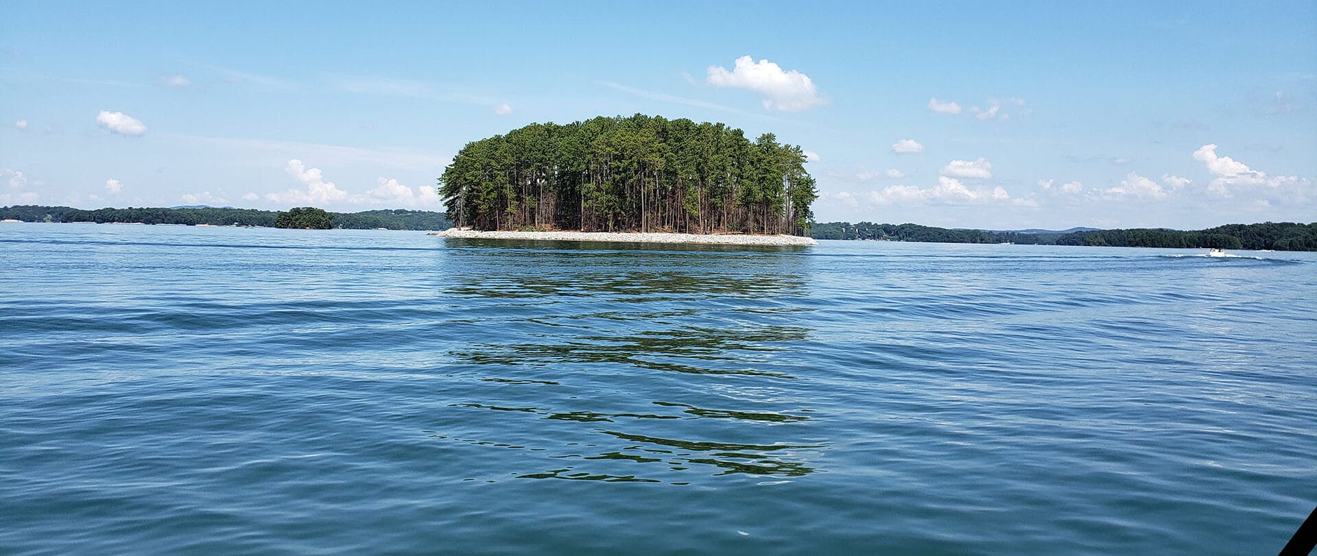 Lake Lanier Island after rip rap construction