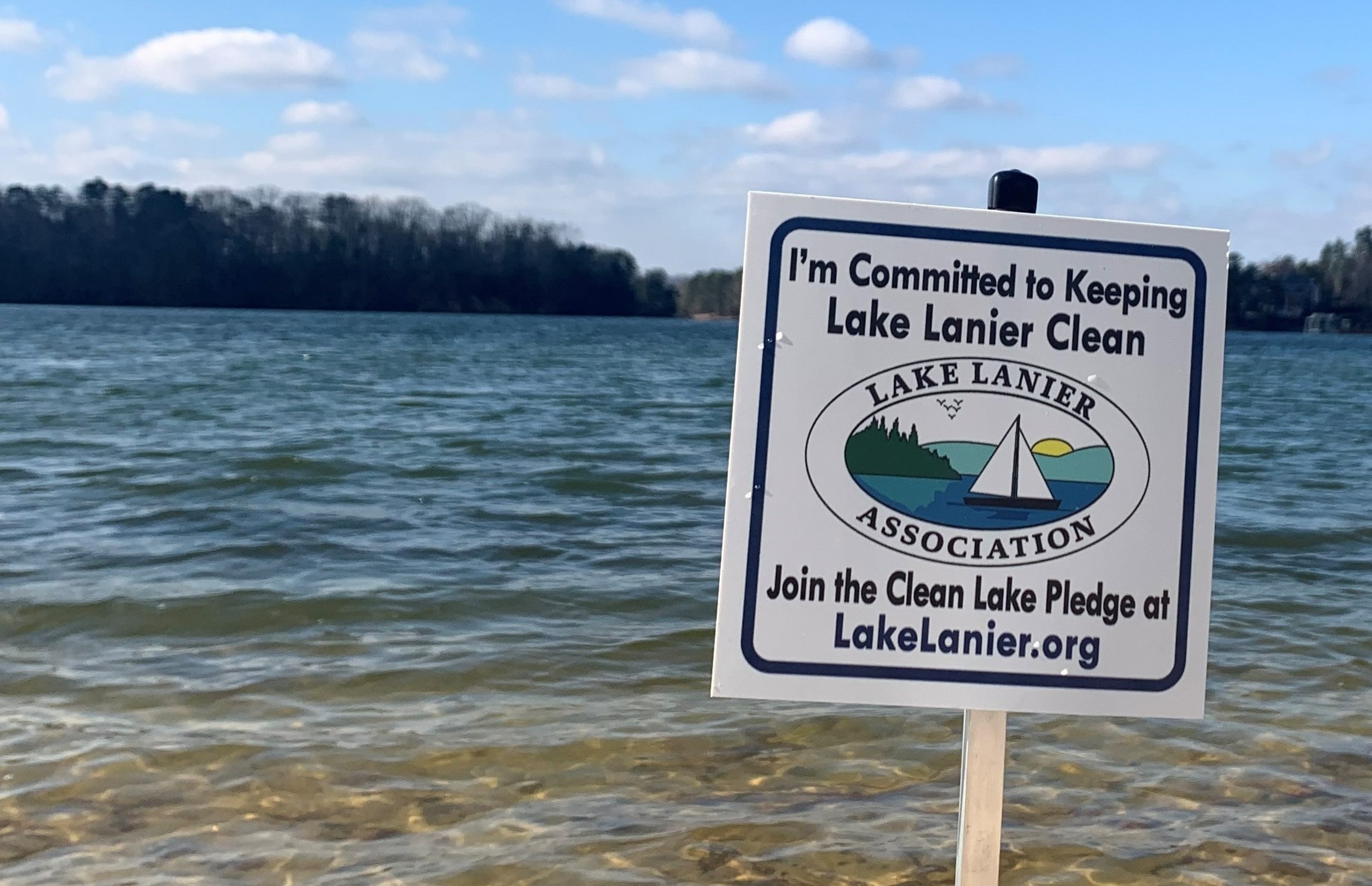 Clean Lake Pledge Sign